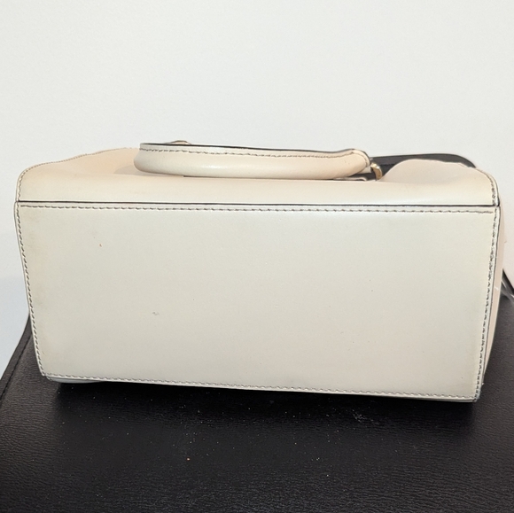 Kate Spade Holly Street Ashton Satchel Beige Bow Leather Handbag Top Handle - Picture 9 of 12